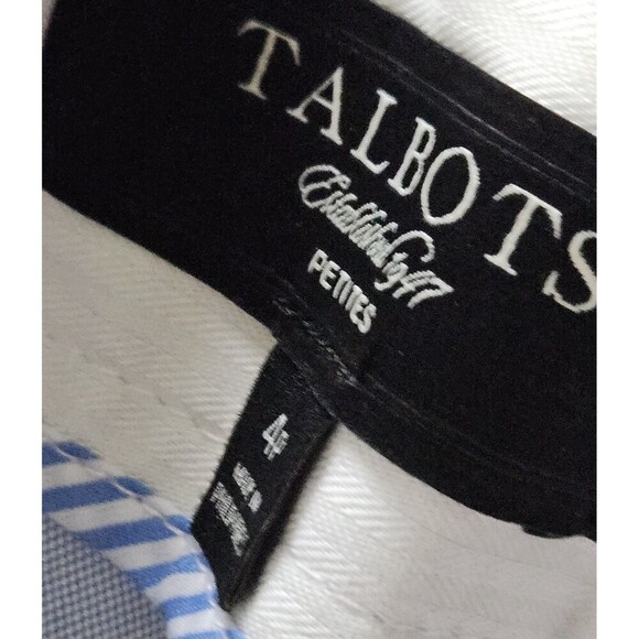 Talbots Womens Skirt Blue Oxford Sailor Nautical A Line Size 4 PETITE Pockets - Picture 8 of 9